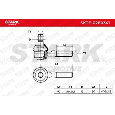Tie Rod End Stark SKTE-0280341 SKTE-0280341 - photo 4