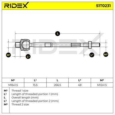 Tie Rod Assembly RIDEX 51T0231 51T0231 - photo 6