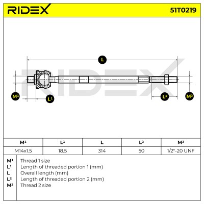Tie Rod Assembly RIDEX 51T0219 51T0219 - photo 6