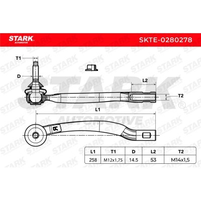Tie Rod End Stark SKTE-0280278 SKTE-0280278 - photo 5