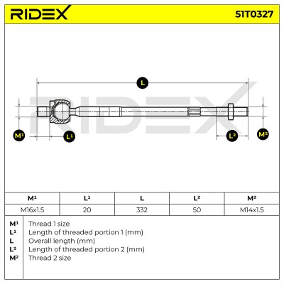 Tie Rod Assembly RIDEX 51T0327 51T0327 - photo 6
