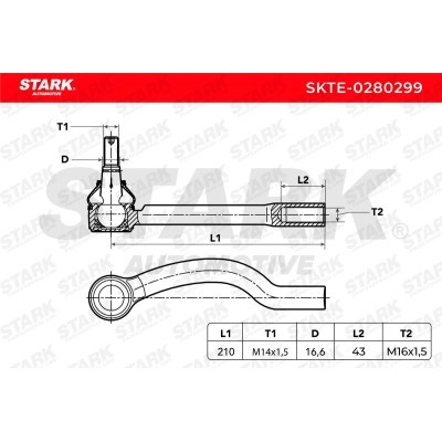 Tie Rod End Stark SKTE-0280299 SKTE-0280299 - photo 4