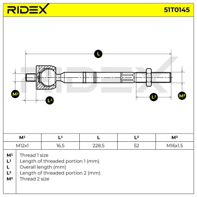 Tie Rod Assembly RIDEX 51T0145 51T0145 - photo 5