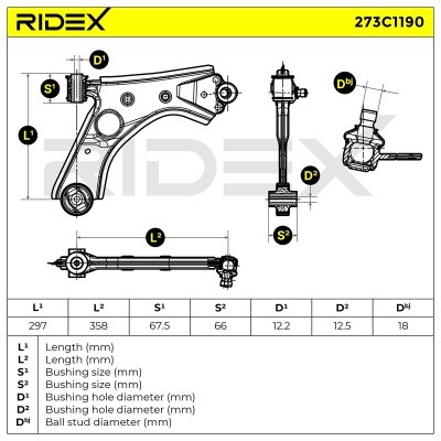 Control Arm RIDEX 273C1190 273C1190 - photo 7