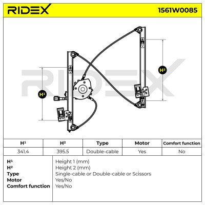 Window Regulator RIDEX 1561W0085 1561W0085 - photo 8