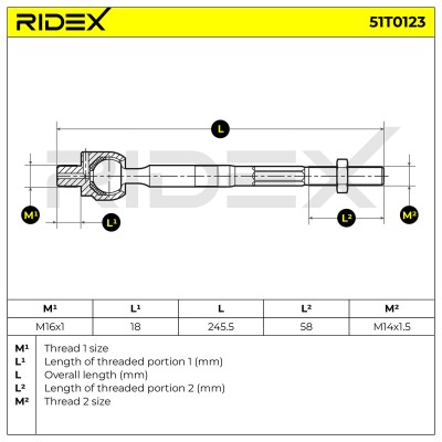 Tie Rod Assembly RIDEX 51T0123 51T0123 - photo 6