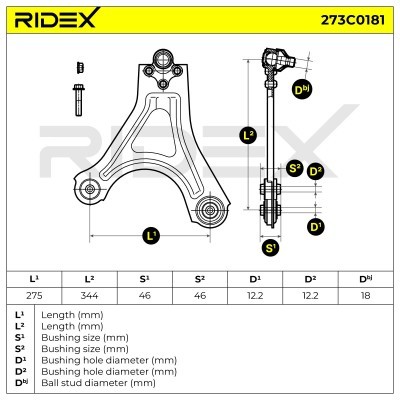 Control Arm RIDEX 273C0181 273C0181 - photo 10