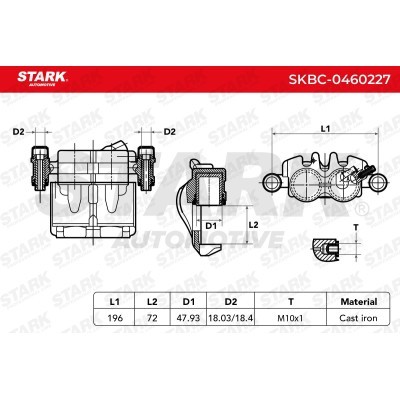 Brake Caliper Stark SKBC-0460227 SKBC-0460227 - photo 3
