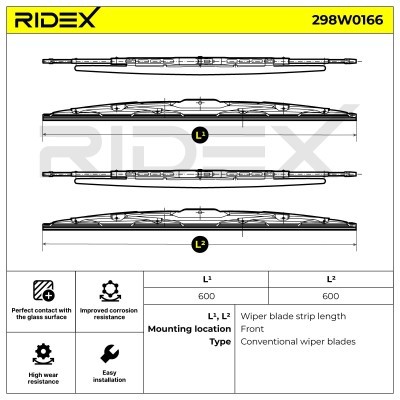Wiper Blade RIDEX 298W0166 298W0166 - photo 5