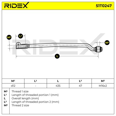 Tie Rod Assembly RIDEX 51T0247 51T0247 - photo 8