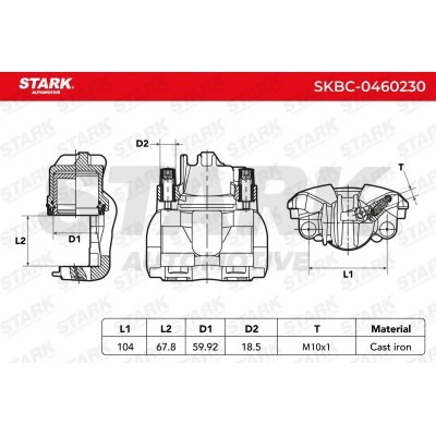 Brake Caliper Stark SKBC-0460230 SKBC-0460230 - photo 3