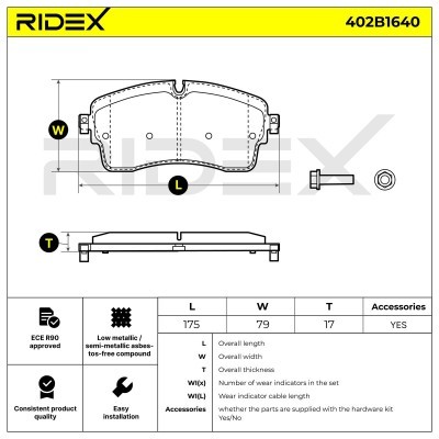 Brake Pads Set RIDEX 402B1640 402B1640 - photo 6