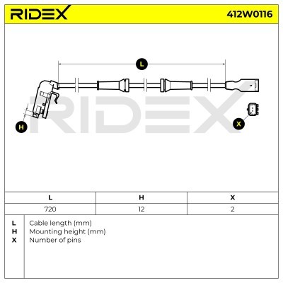 ABS Sensor RIDEX 412W0116 412W0116 - photo 6