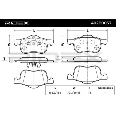 Brake Pads Set RIDEX 402B0053 402B0053 - photo 4