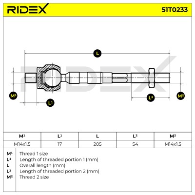 Tie Rod Assembly RIDEX 51T0233 51T0233 - photo 6