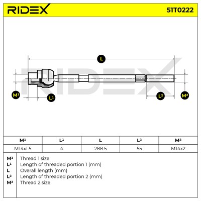 Tie Rod Assembly RIDEX 51T0222 51T0222 - photo 5