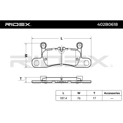 Brake Pads Set RIDEX 402B0618 402B0618 - photo 6