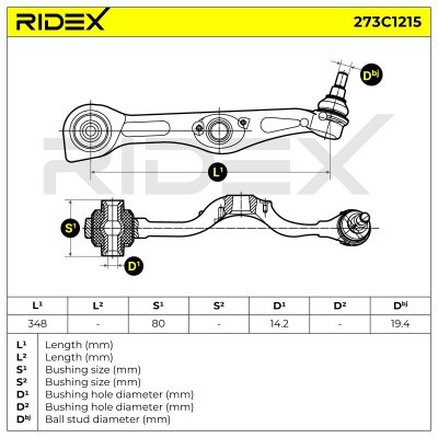Control Arm RIDEX 273C1215 273C1215 - photo 7