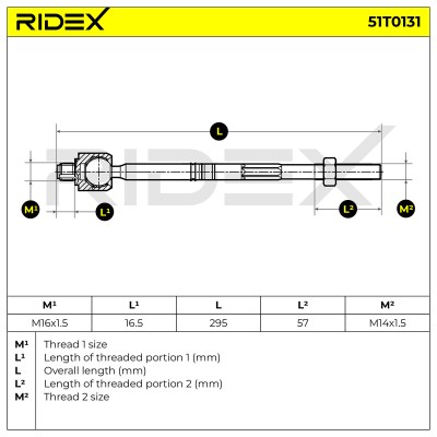 Tie Rod Assembly RIDEX 51T0131 51T0131 - photo 5