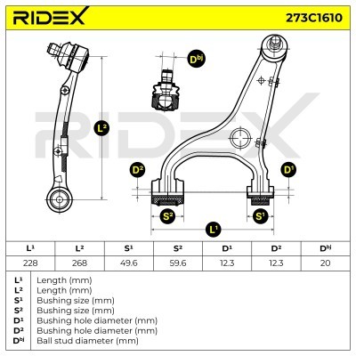 Control Arm RIDEX 273C1610 273C1610 - photo 8