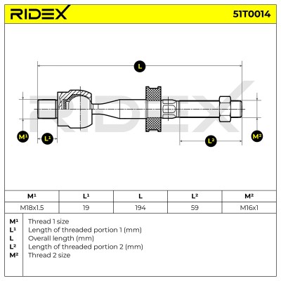 Tie Rod Assembly RIDEX 51T0014 51T0014 - photo 7
