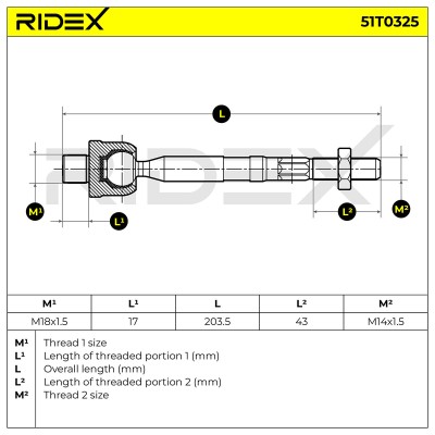 Tie Rod Assembly RIDEX 51T0325 51T0325 - photo 6