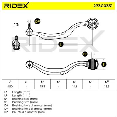 Control Arm RIDEX 273C0351 273C0351 - photo 6