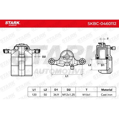 Brake Caliper Stark SKBC-0460112 SKBC-0460112 - photo 4