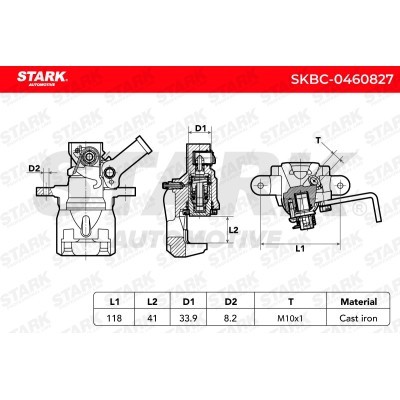 Brake Caliper Stark SKBC-0460827 SKBC-0460827 - photo 7