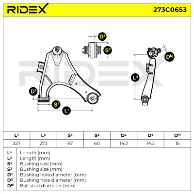 Control Arm RIDEX 273C0653 273C0653 - photo 4