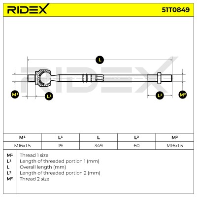 Tie Rod Assembly RIDEX 51T0849 51T0849 - photo 5