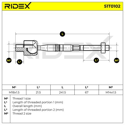 Tie Rod Assembly RIDEX 51T0102 51T0102 - photo 7