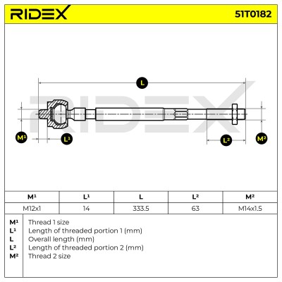 Tie Rod Assembly RIDEX 51T0182 51T0182 - photo 5