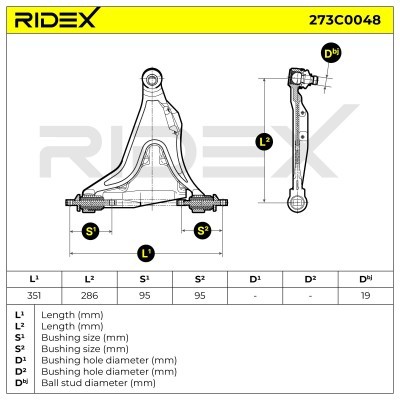 Control Arm RIDEX 273C0048 273C0048 - photo 6