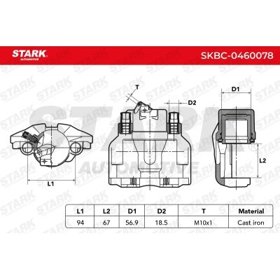 Brake Caliper Stark SKBC-0460078 SKBC-0460078 - photo 5