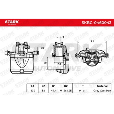 Brake Caliper Stark SKBC-0460043 SKBC-0460043 - photo 3