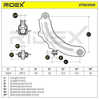 Control Arm RIDEX 273C0120 273C0120 - photo 6