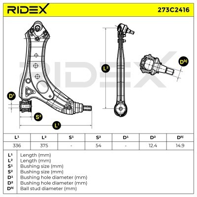Control Arm RIDEX 273C2416 273C2416 - photo 8