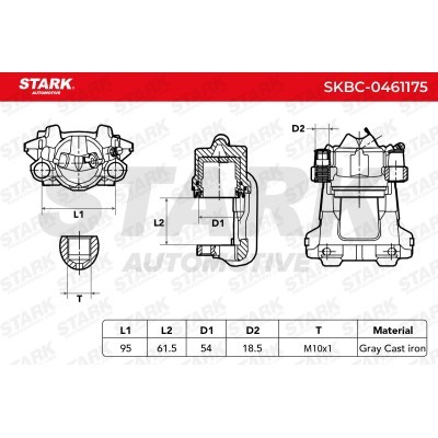Brake Caliper Stark SKBC-0461175 SKBC-0461175 - photo 5