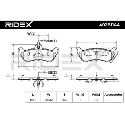 Brake Pads Set RIDEX 402B1144 402B1144 - photo 4