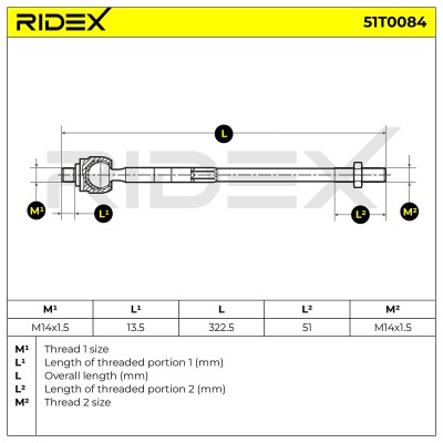 Tie Rod Assembly RIDEX 51T0084 51T0084 - photo 6