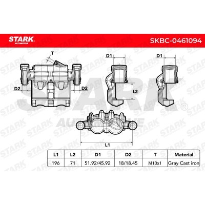 Brake Caliper Stark SKBC-0461094 SKBC-0461094 - photo 5