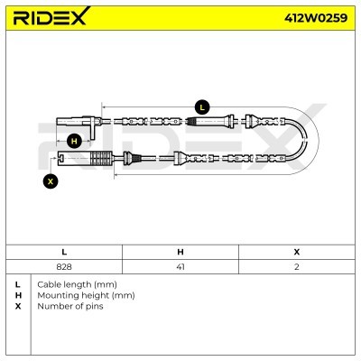 ABS Sensor RIDEX 412W0259 412W0259 - photo 6