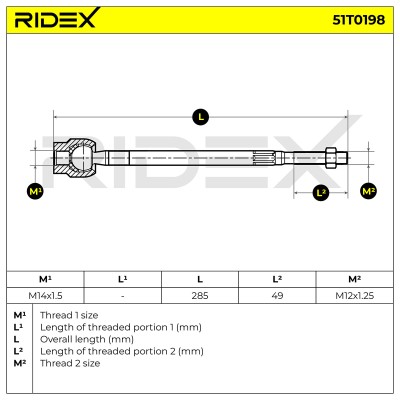 Tie Rod Assembly RIDEX 51T0198 51T0198 - photo 7