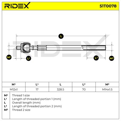 Tie Rod Assembly RIDEX 51T0078 51T0078 - photo 5