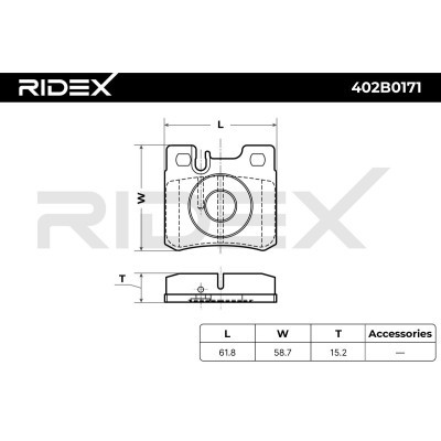 Brake Pads Set RIDEX 402B0171 402B0171 - photo 7