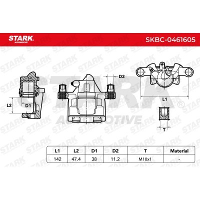 Brake Caliper Stark SKBC-0461605 SKBC-0461605 - photo 3