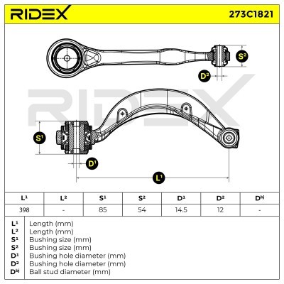 Control Arm RIDEX 273C1821 273C1821 - photo 7