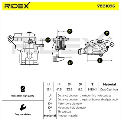 Brake Caliper RIDEX 78B1096 78B1096 - photo 7