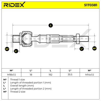 Tie Rod Assembly RIDEX 51T0381 51T0381 - photo 5